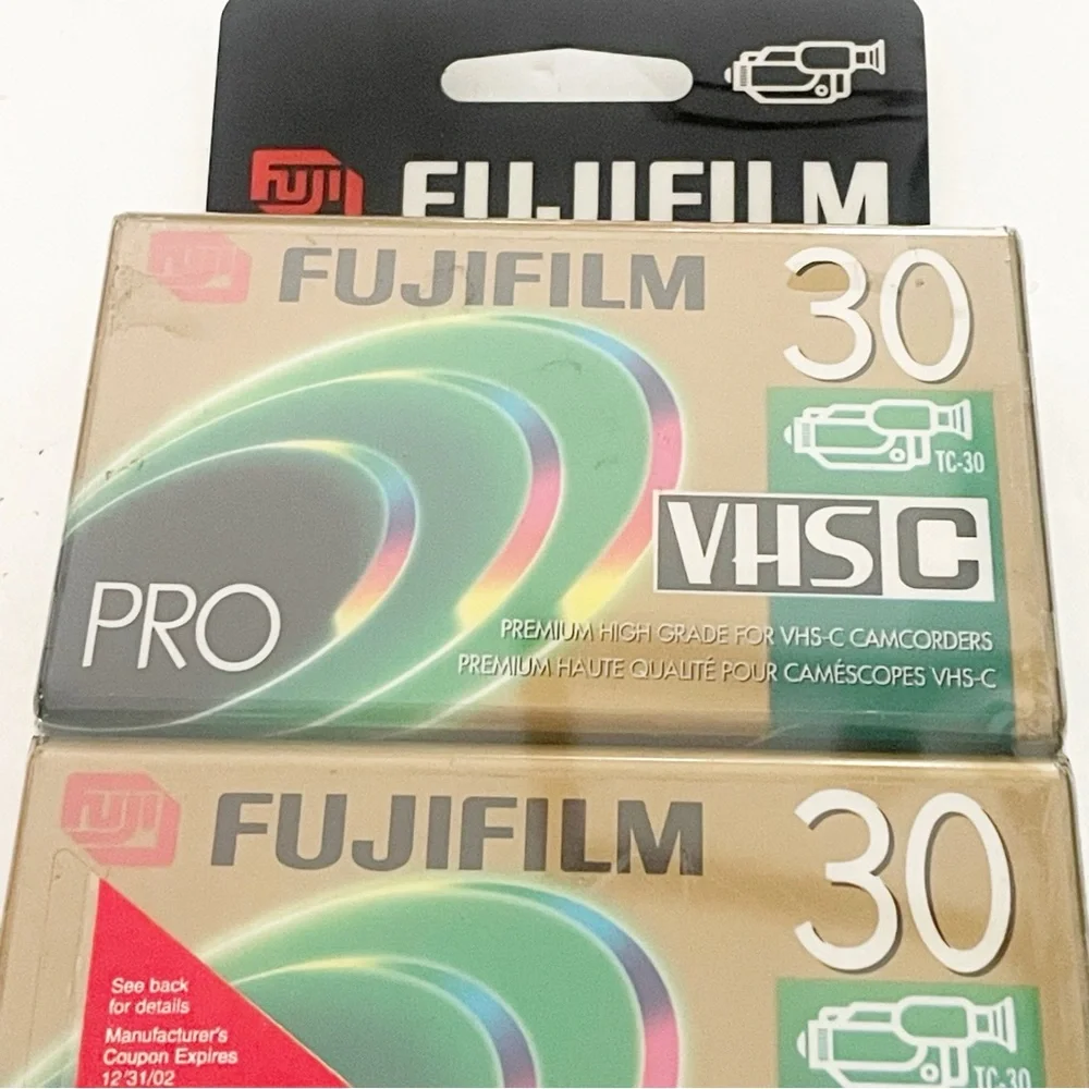 Fuji Film 30 VHS-C Premium High Grade NEW SP 30 Min Pack‎ of 2
